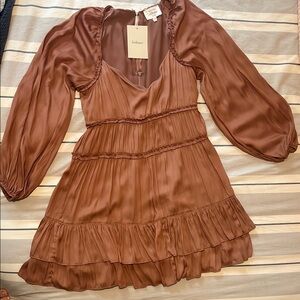 Dusty Ross Ruffle Dress with Long Sleeves